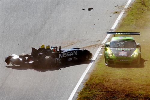 deltawing Petit Le Mans crash 3 at Nissan DeltaWing Crashed at Petit Le Mans   Video
