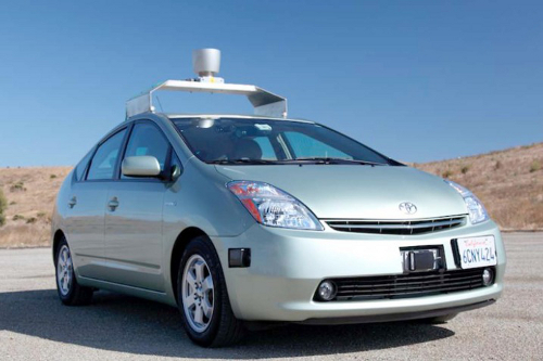 google driverless car toyota prius at Future Car Technologies