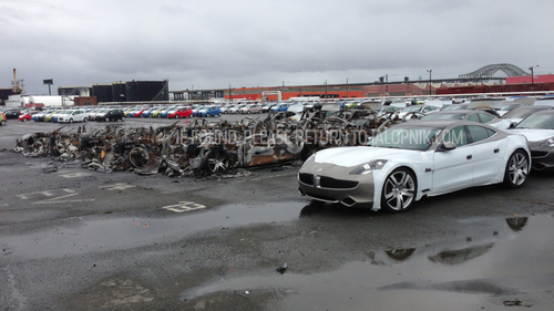 16 karma fire at 16 Fisker Karma Caught Fire In The Aftermath Of Sandy