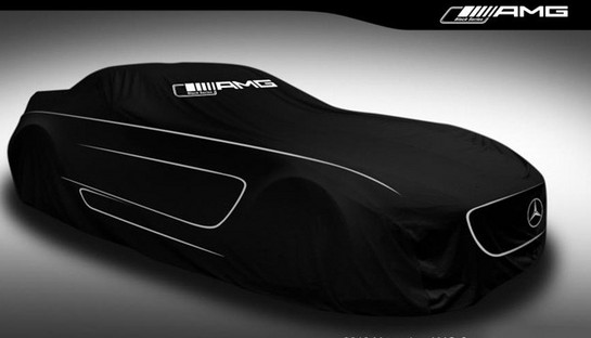 AMG SLS Teaser at Mercedes SLS Black Series Officially Teased