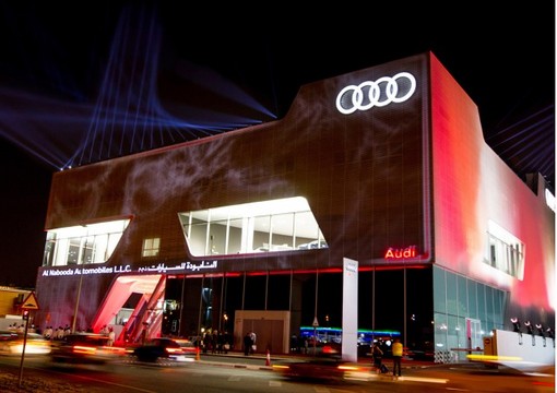 J Lo Audi Dealer 2 at Jennifer Lopez Opens Worlds Largest Audi Showroom In Dubai