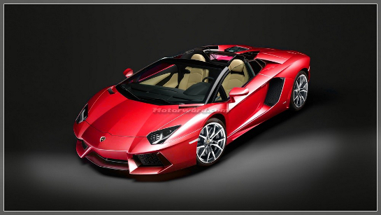 Lamborghini Aventador Roadster Red top at Lamborghini Aventador Roadster Color Renderings