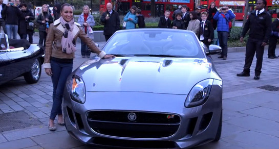 f tpye jessica at Jaguar F Type UK Debut With Jessica Ennis   Video