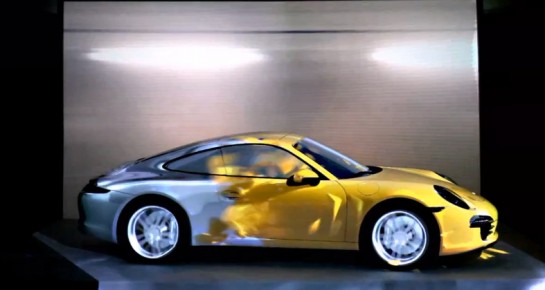911 Projection 545x290 at Must Watch: Awesome Porsche 911 Projection Show