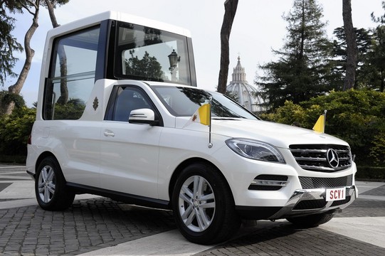 Papamobile M Class 2 at New Mercedes M Class Popmobile Delivered To Benedict XVI
