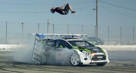 ken block ladder trick ken block ladder trick at Video: Ken Block Ladder Trick Explained