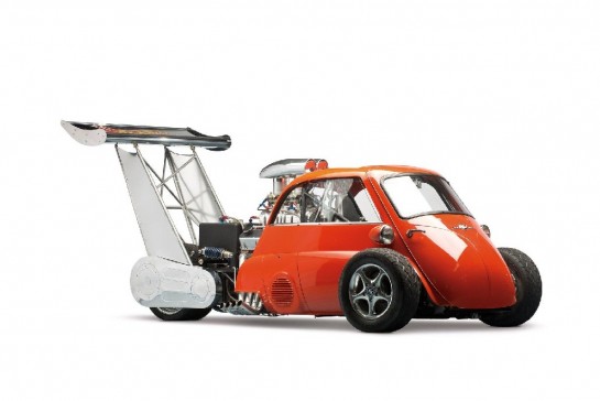 1959 BMW Isetta 1 545x364 at 1959 BMW Isetta Dragster with Chevy V8 Engine