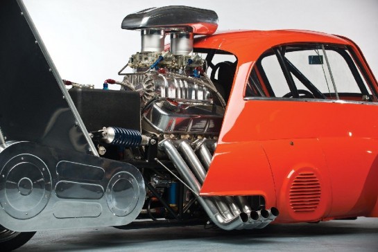 1959 BMW Isetta 4 545x364 at 1959 BMW Isetta Dragster with Chevy V8 Engine
