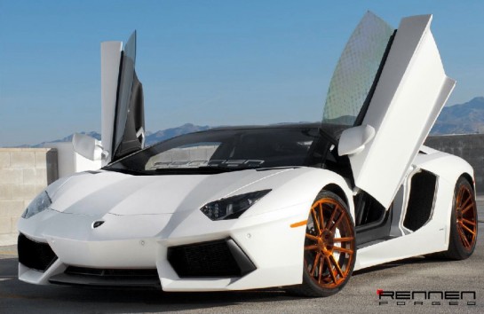 Aventador with Rennen Forged RL 2 545x354 at Lamborghini Aventador with Rennen Forged RL Wheels