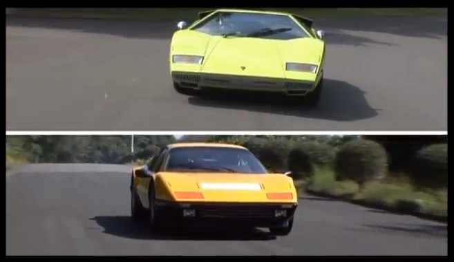 Countach vs 512 at Fun with Old Timers: Lamborghini Countach vs Ferrari 512