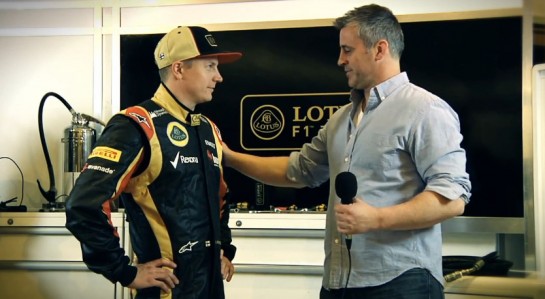 Kimi Raikkonen Matt LeBlanc 545x299 at Fun: Matt LeBlanc Interviews Kimi Raikkonen!