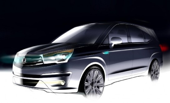 Ssangyong Rodius Facelift 1 545x332 at Redesigned SsangYong Rodius Teased