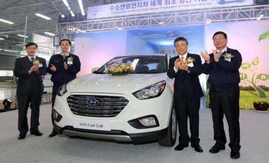 Hyundai Fuel Cell vehicles 1 545x331 at Hyundai Begins Mass Production of Fuel Cell Vehicles