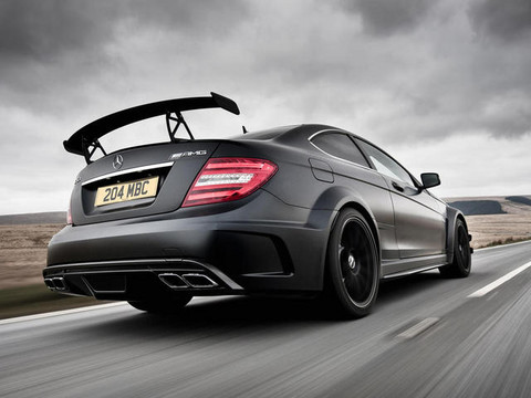 Mercedes C63 AMG Black 5 at Mercedes C63 Black In Serious Sideways Action