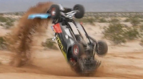 Rally Fighter Crash 545x300 at Thats the Spirit: Rally Fighter Flips Over, Keeps Racing