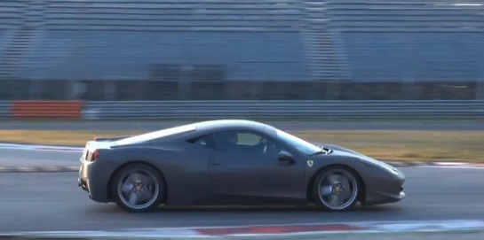 ferrari 458 track 545x271 at Track Day Fun with Ferrari 458 Italia   Video
