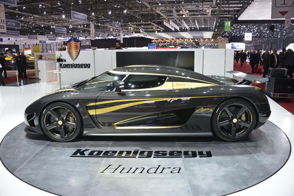Koenigsegg Hundra 0 at Koenigsegg Hundra Debuts: decorated with 24k gold 