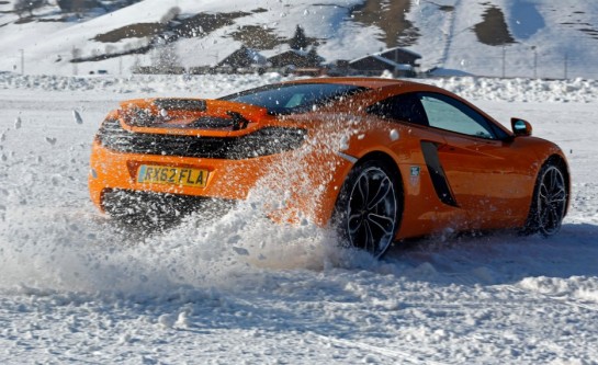 McLaren 12C Spider Hits the Snow 1 545x333 at Gallery: McLaren 12C Spider Hits the Snow