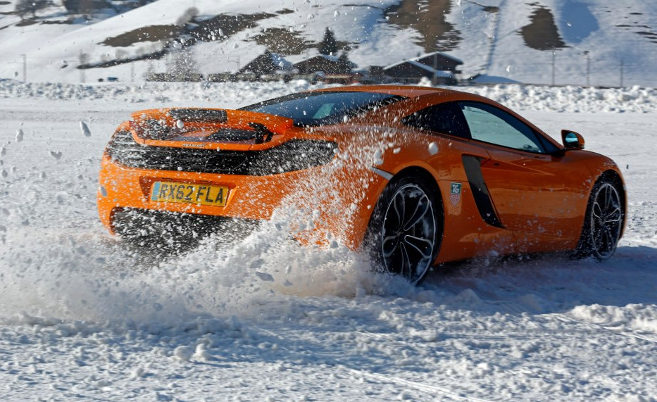 McLaren 12C Spider Hits the Snow 1 at Gallery: McLaren 12C Spider Hits the Snow