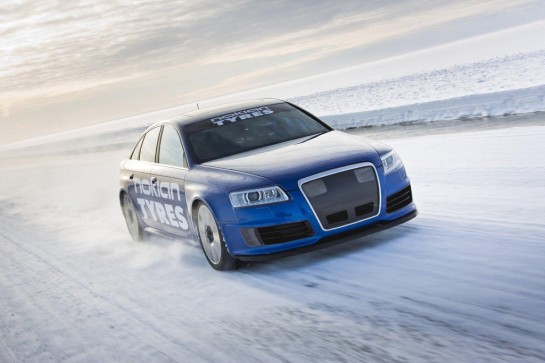 Nokian Tyres RS6 2 545x363 at Nokian Tyres Audi RS6 Sets New Ice Speed Record
