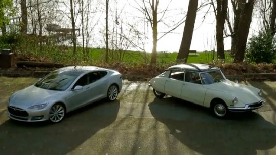 Revolutionary Cars 545x307 at Revolutionary Cars: Tesla Model S vs 1956 Citroen DS