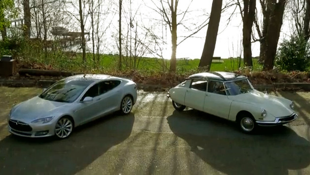 Revolutionary Cars at Revolutionary Cars: Tesla Model S vs 1956 Citroen DS