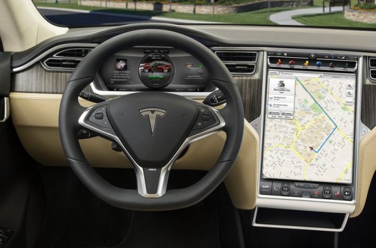 Tesla Model S screen 545x360 at Tesla Model S 17 Touchscreen Detailed in Video