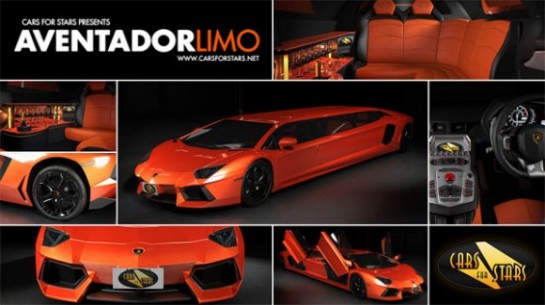 aventor limo 545x305 at Lamborghini Aventador Stretch Limo Envisioned