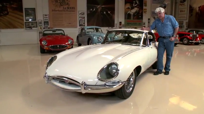 1963 Jaguar XKE at Jay Leno Shows Off His Original 1963 Jaguar E Type   Video