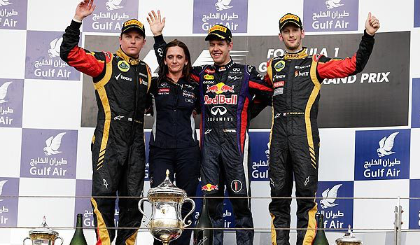 2013 bahrain f1 podium at An Action Packed Bahrain GP