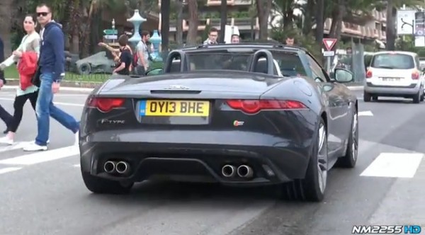 F type in Monaco 600x332 at Jaguar F Type Out and About in Monaco   Video