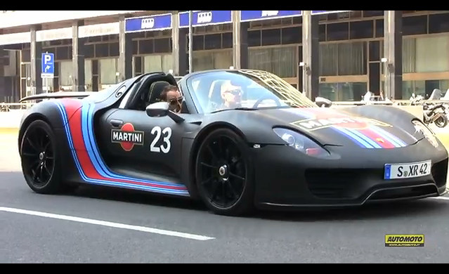 Porsche 918 Spyder at Porsche 918 Spyder Martini Scooped in Milan   Video
