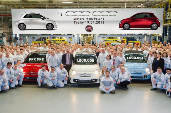 Tychy one millionth 500 600x396 at Fiats Tychy Factory Celebrates Production of 1 Millionth Fiat 500