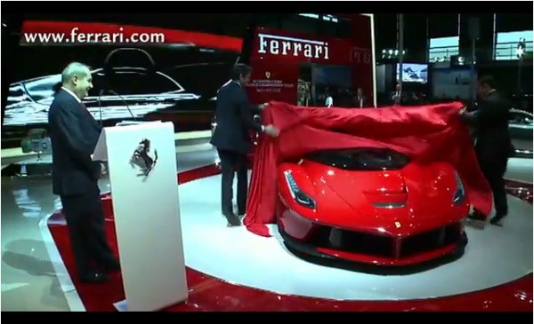 laferrari shanghai 1 600x365 at LaFerrari Makes Debut at Shanghai Auto Show   Video