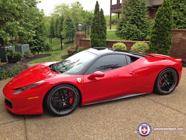 458 on HRE 3 600x450 at Sweet Looking Ferrari 458 on HRE Wheels   Gallery