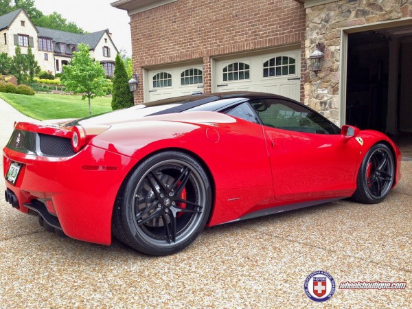 458 on HRE 4 600x450 at Sweet Looking Ferrari 458 on HRE Wheels   Gallery