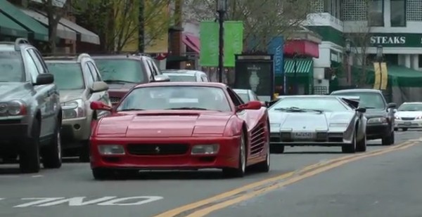 512 and Countach 600x309 at Video: Lamborghini Countach and Ferrari 512 TR Hanging Out
