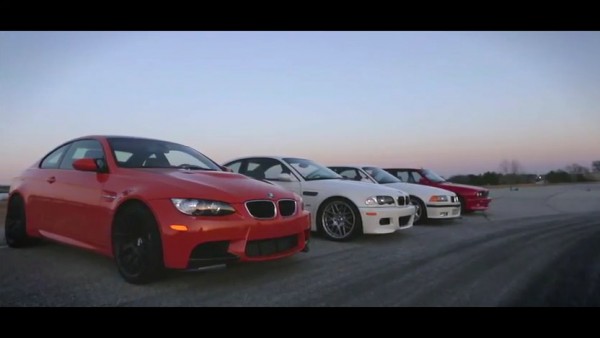 All 4 BMW M3s 600x338 at Carlos Lago Compares All Four Generations of BMW M3   Video