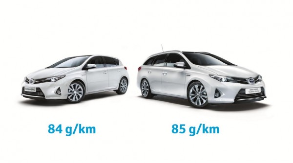 Auris Hybrid hatchback 600x335 at New Toyota Auris Hybrid CO2 Emissions Rated at 84g/km