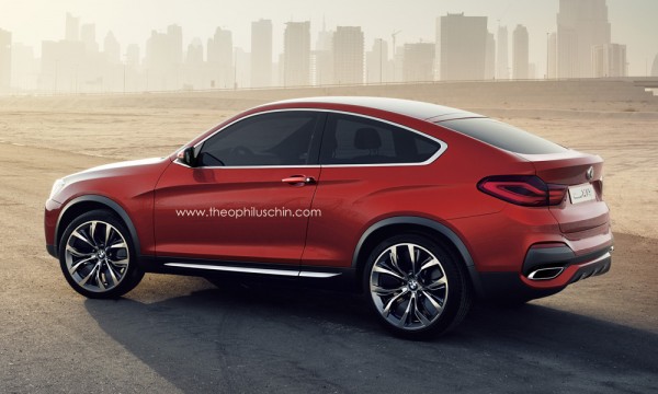 BMW X4 Coupe Rendering 2 600x360 at BMW X4 Concept Rendered as a Coupe