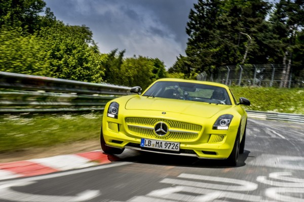 Mercedes SLS Electric Drive 1 600x399 at Mercedes SLS Electric Drive Laps The Nurburgring In Record Time