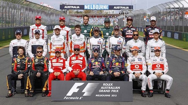 f1 australia GP lineup 600x337 at Top 10 Countries With Most Formula One Drivers