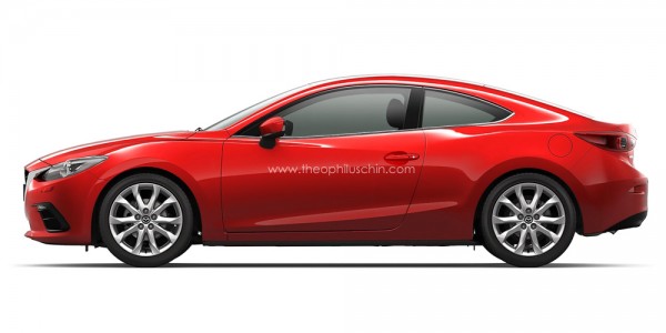2014 Mazda3 Coupe 1 600x300 at 2014 Mazda3 Rendered As A Coupe