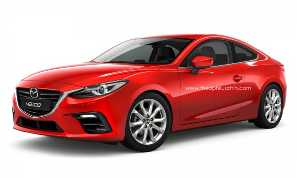2014 Mazda3 Coupe 2 600x360 at 2014 Mazda3 Rendered As A Coupe