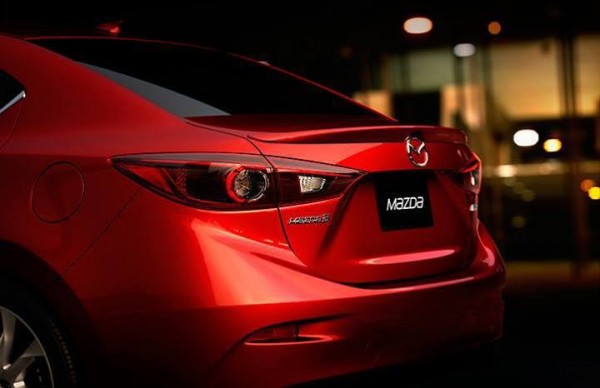 2014 Mazda3 Sedan Rear End 600x388 at 2014 Mazda3 Sedan Rear End Design Revealed