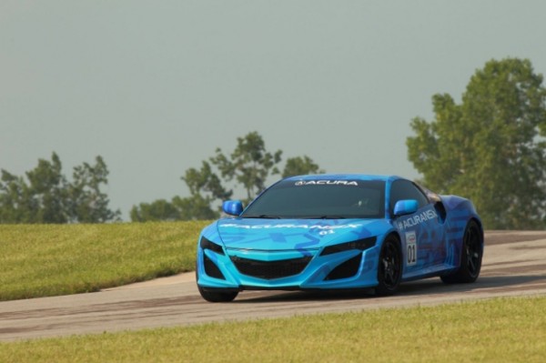 acura mid ohio teaser 600x399 at Acura NSX Prototype In Sideways Action   Sounds Angry!