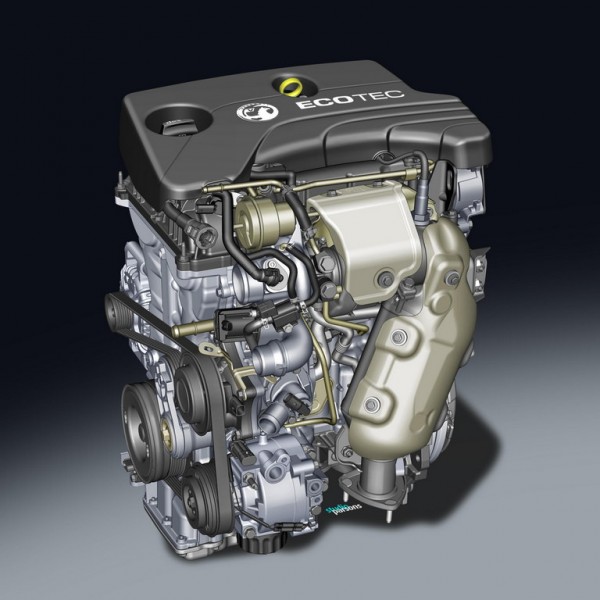 Opel Adam engine 600x600 at Opel Unveils Its New 1.0 Liter Three Cylinder Turbo Engine