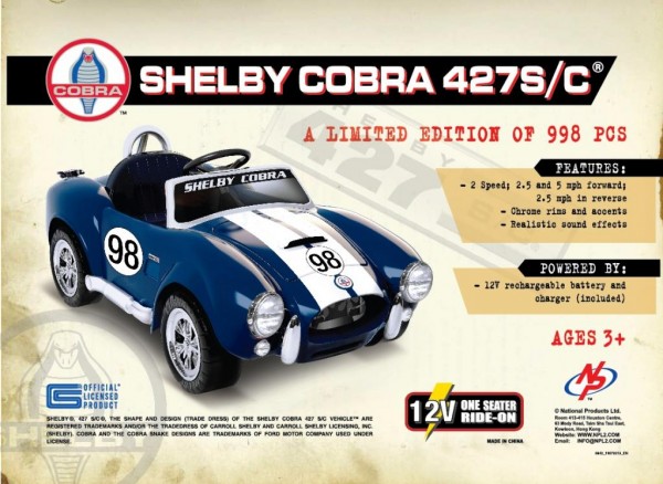 Shelby Cobra 427 Roadster KC 2 600x438 at Shelby Cobra 427 Roadster Kiddie Car Revealed