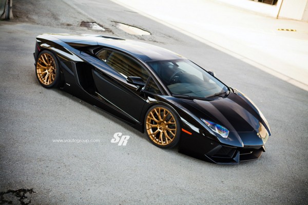 aventador gold pur 1 600x399 at Perfection: Black Aventador On Gold PUR Wheels