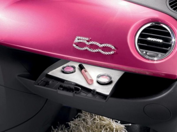 barbie fiat 500 interior 600x449 at What’s Barbie Driving? Barbies Cars History